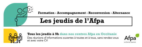 Les Jeudis de l'Afpa en Occitanie : Participez à nos « Déclics Formation »
