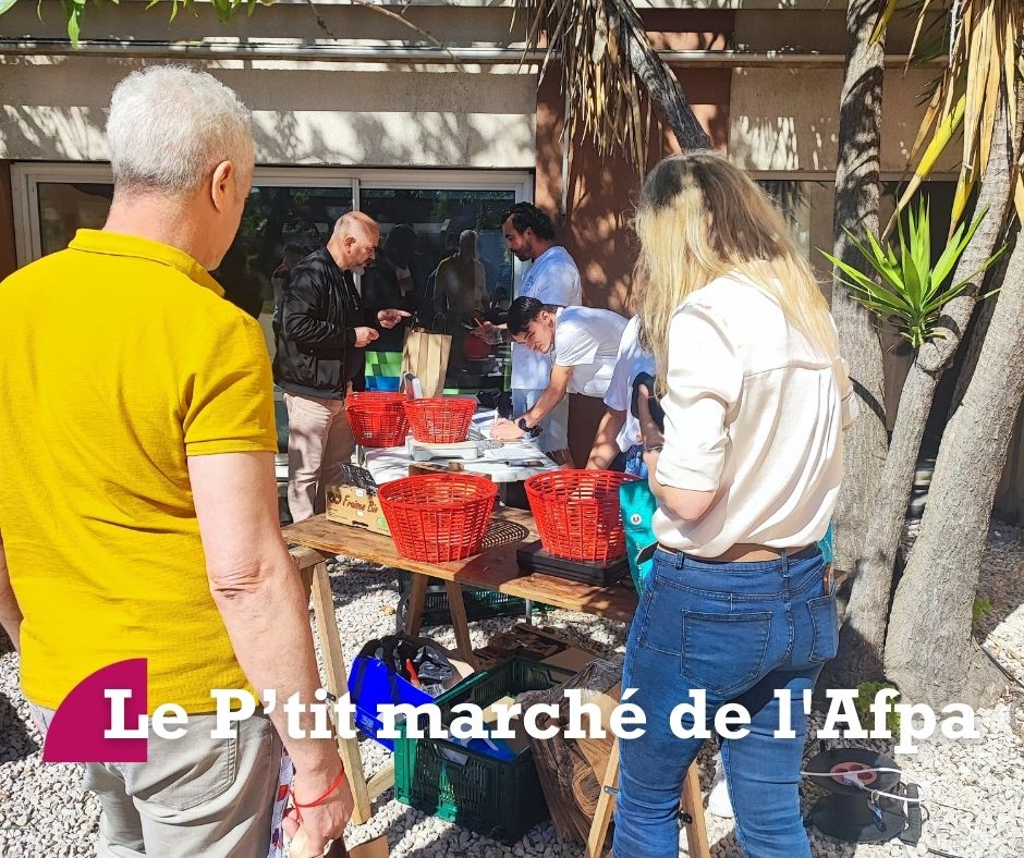 "Le P’tit marché de l'Afpa" - Nouveau marché bio des stagiaires de l'Afpa de Montpellier Saint-Jean-De-Védas en partenariat avec Croix-Rouge - Capdife