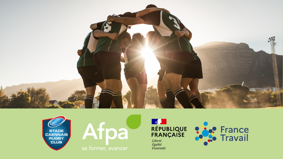 L'Afpa Calvados réalise un partenariat avec le XV pour l'emploi afin de promouvoir l'insertion professionnelle par le biais du sport.