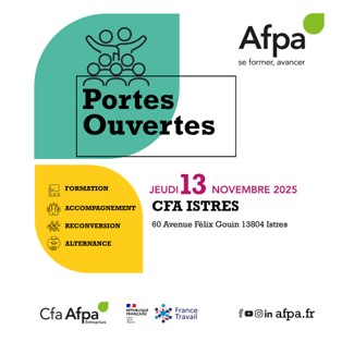 Journée Portes Ouvertes CFA Afpa Istres le jeudi 13 novembre 2025