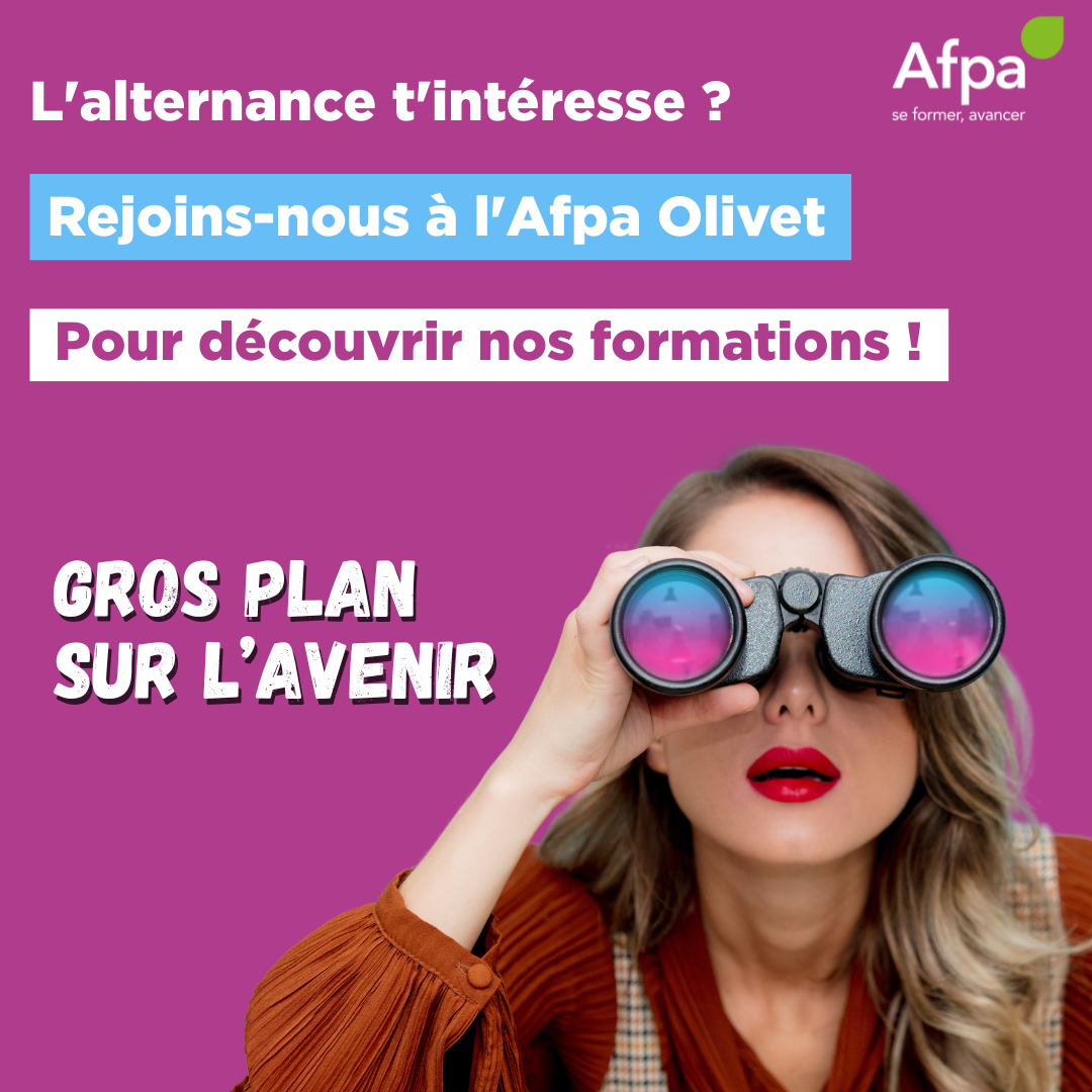 Découvrez les offres en alternance à l'Afpa Olivet !