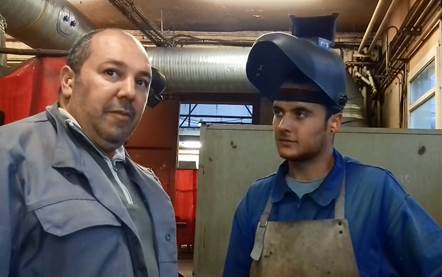 Marc Lebre avec son  formateur Morad Merskan